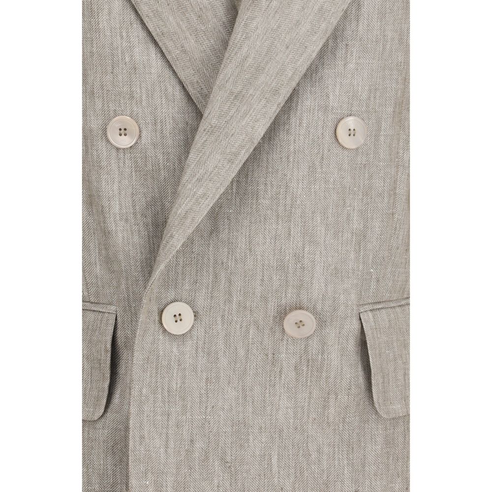 Beige Linen Blazer