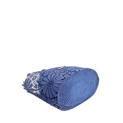 Blue PU Women Handbag