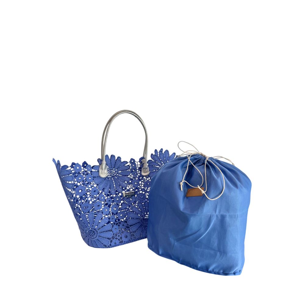 Blue PU Women Handbag