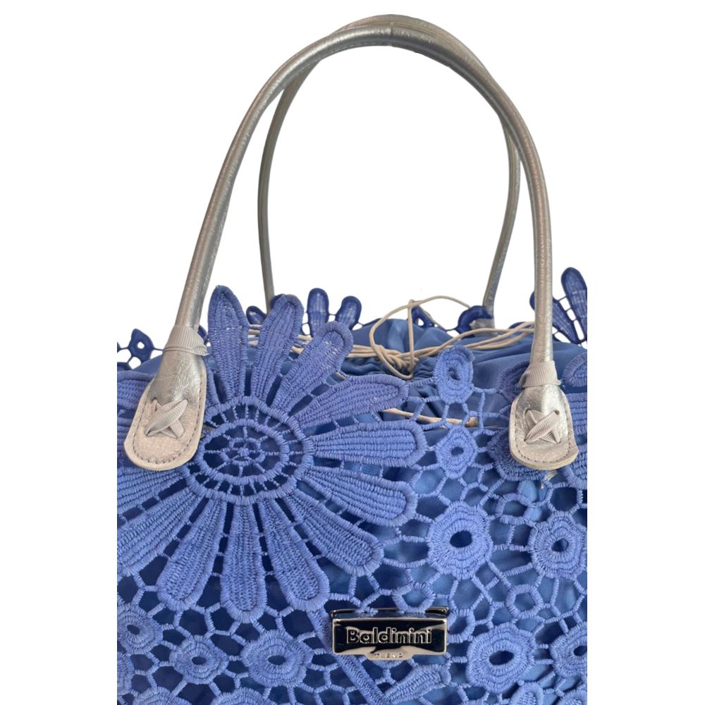 Blue PU Women Handbag