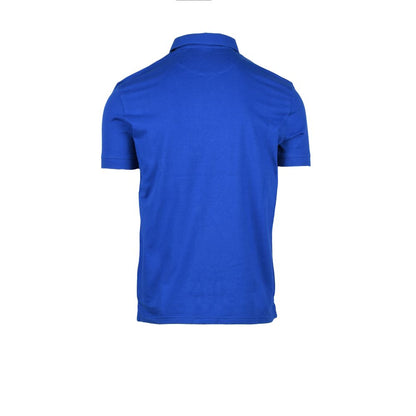 Blue Cotton Polo Shirt