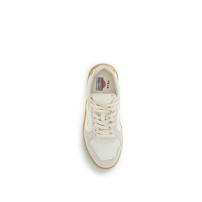 White Calf Leather Bos Taurus Low Top Sneakers