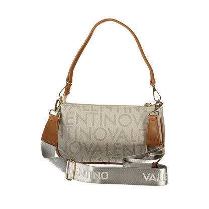 Beige Polyurethane Women's Bag