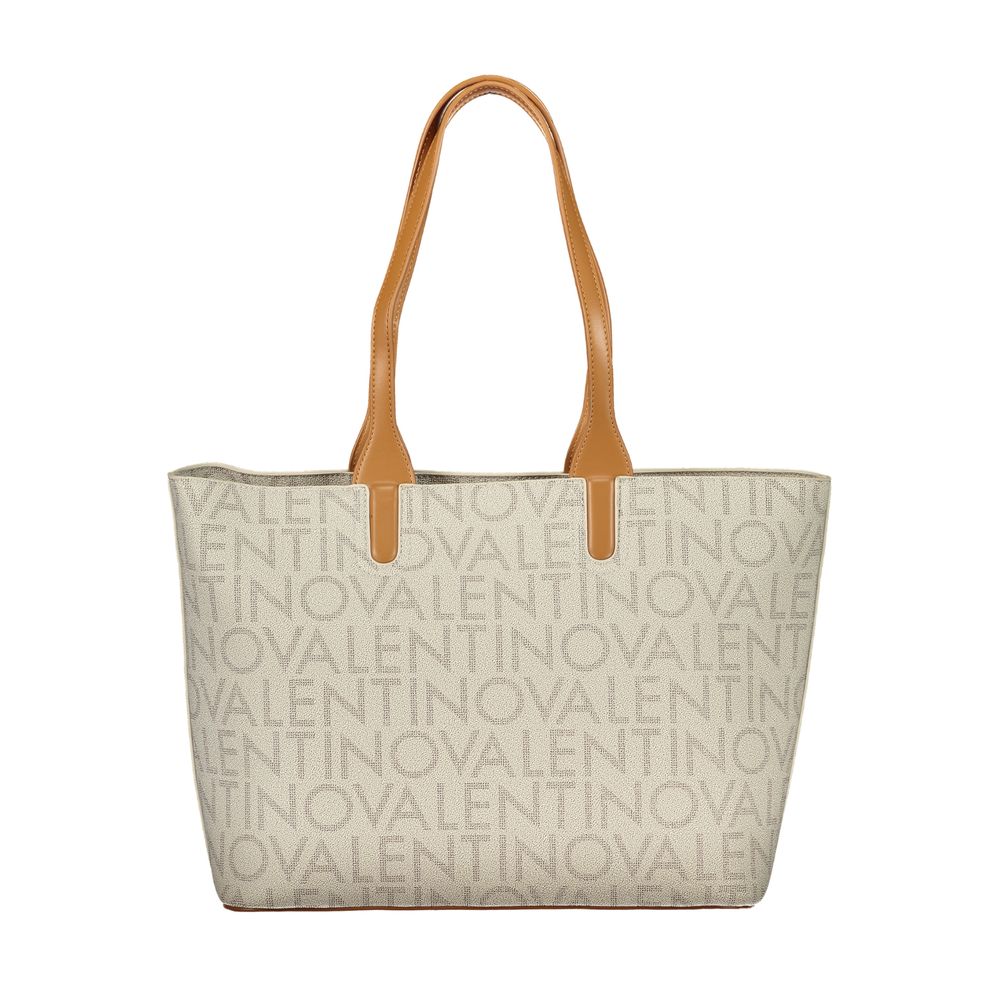 Beige Polyurethane Women's Bag