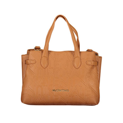 Brown Polyurethane Women Bag