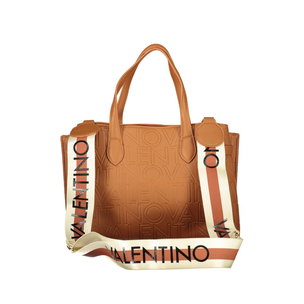 Brown Polyurethane Women Bag