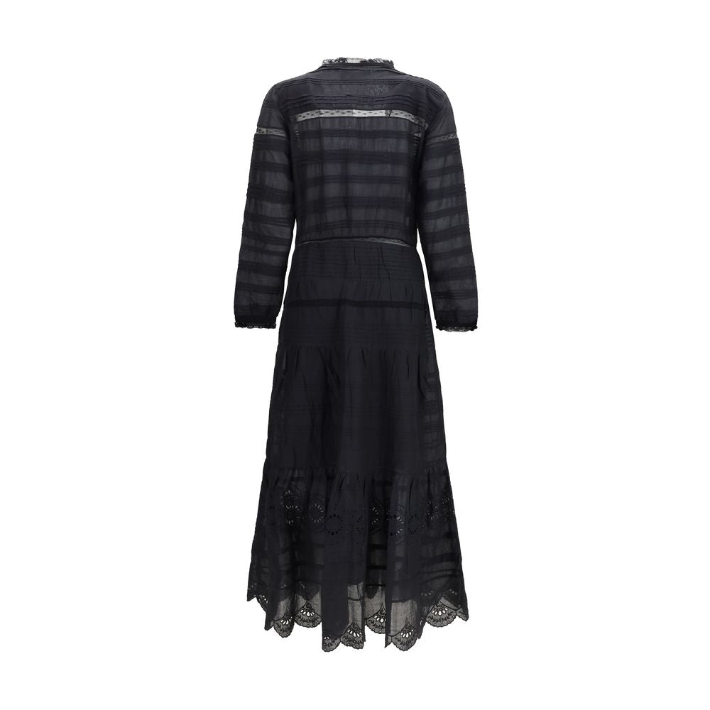 Black Cotton Casual Dress