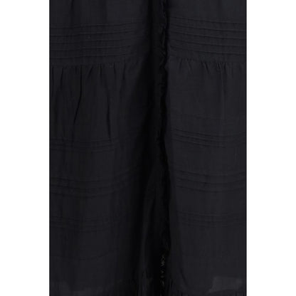 Black Cotton Casual Dress