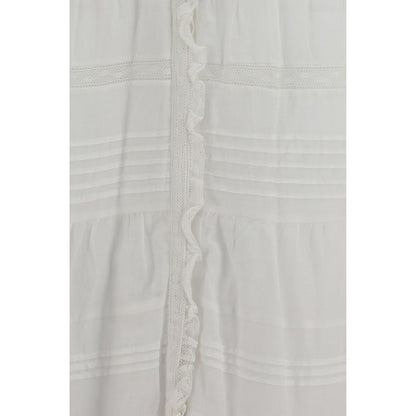 White Cotton Casual Dress