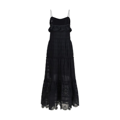 Black Cotton Casual Dress