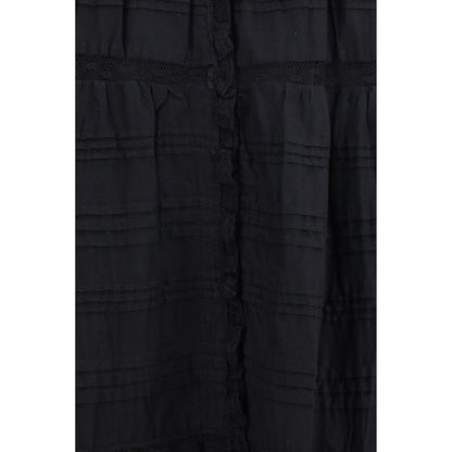 Black Cotton Casual Dress