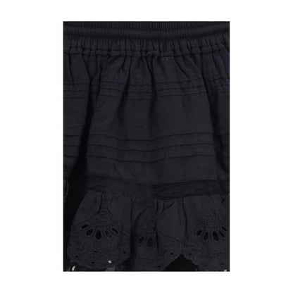 Black Cotton Bermuda Shorts