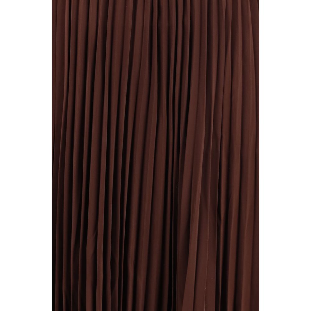 Brown Polyester Casual Dress