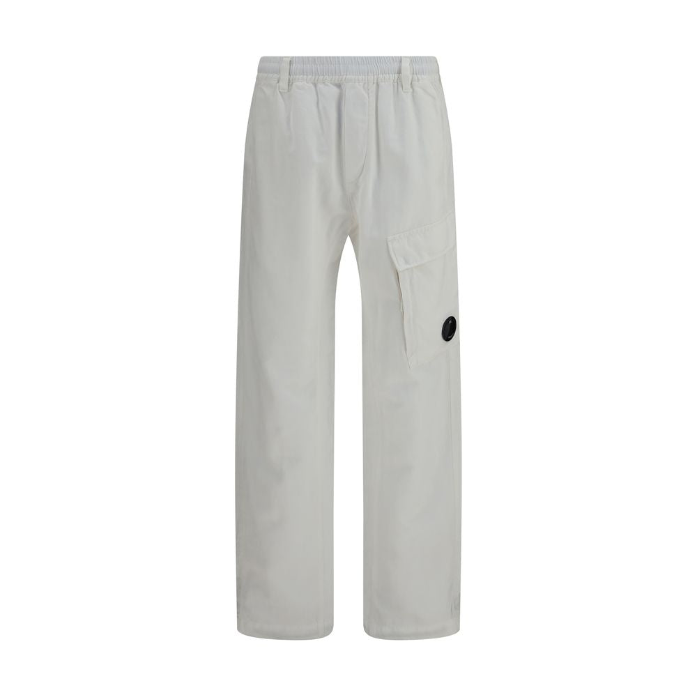 White Cotton Cargo Pants