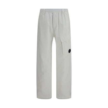 White Cotton Cargo Pants