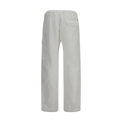 White Cotton Cargo Pants