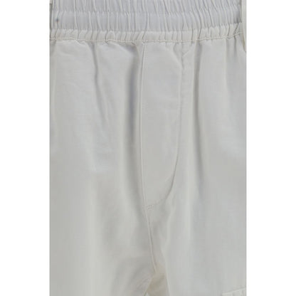 White Cotton Cargo Pants