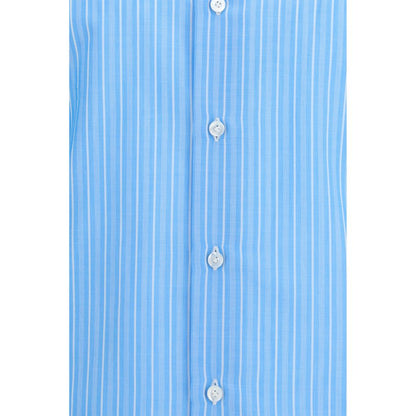 Blue Cotton Pattern Shirt