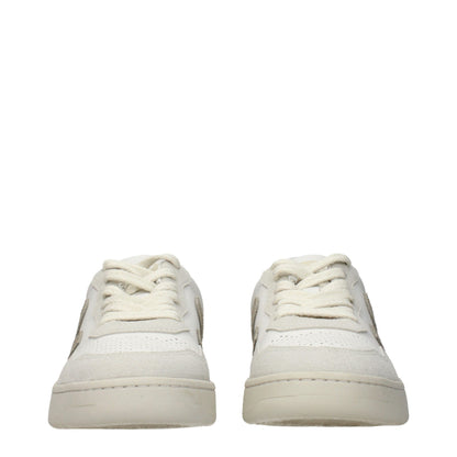 White Leather Low Top Sneakers