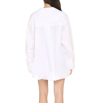White Cotton Casual Dress