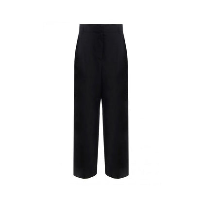Black Silk Casual Pants