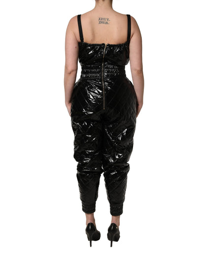 Black Sleeveless Romper Jumpsuit Dress