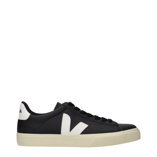 Black Leather Low Top Sneakers