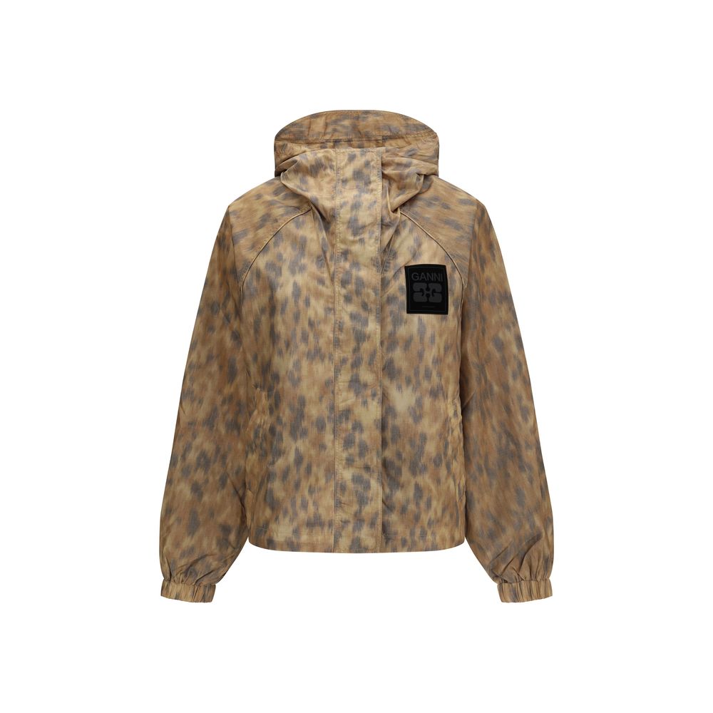 Beige Polyamide Shell Jacket