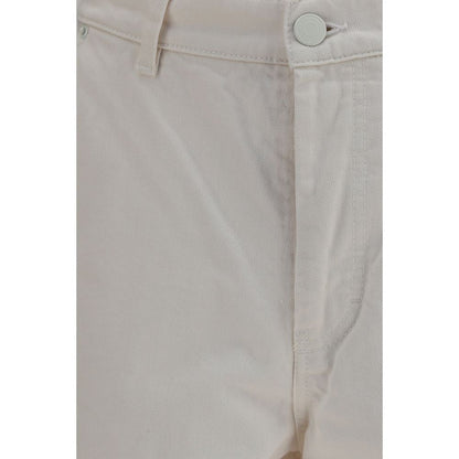White Cotton Bermuda Shorts