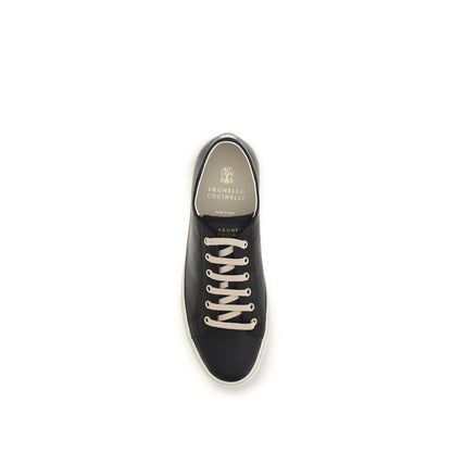Black Calf Leather Bos Taurus Low Top Sneakers