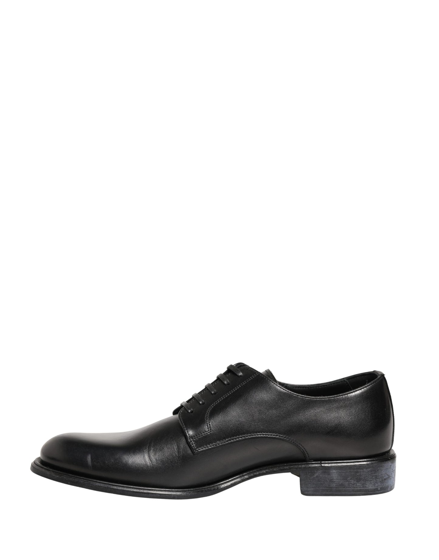 Black Calfskin Leather Derby Men Dress Shoes