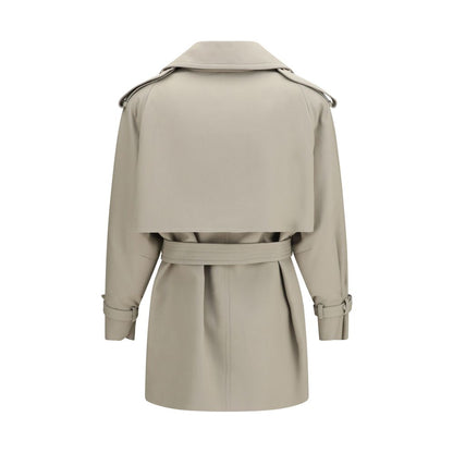Beige Cotton Trench Coat