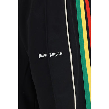 Black Polyester Athletic Pants