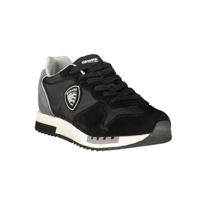 Black Polyurethane Men's Sneaker
