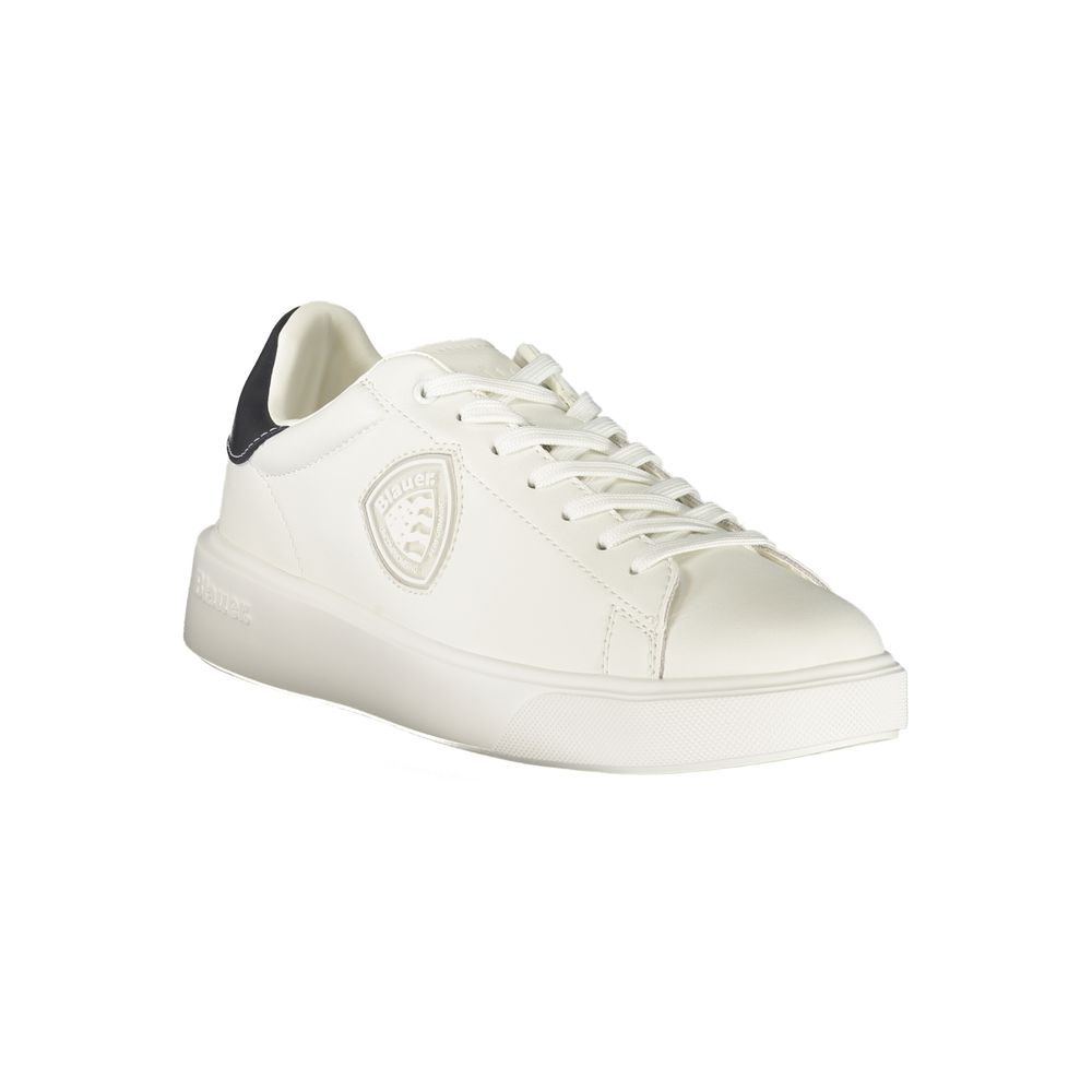 White Polyurethane Men's Sneaker