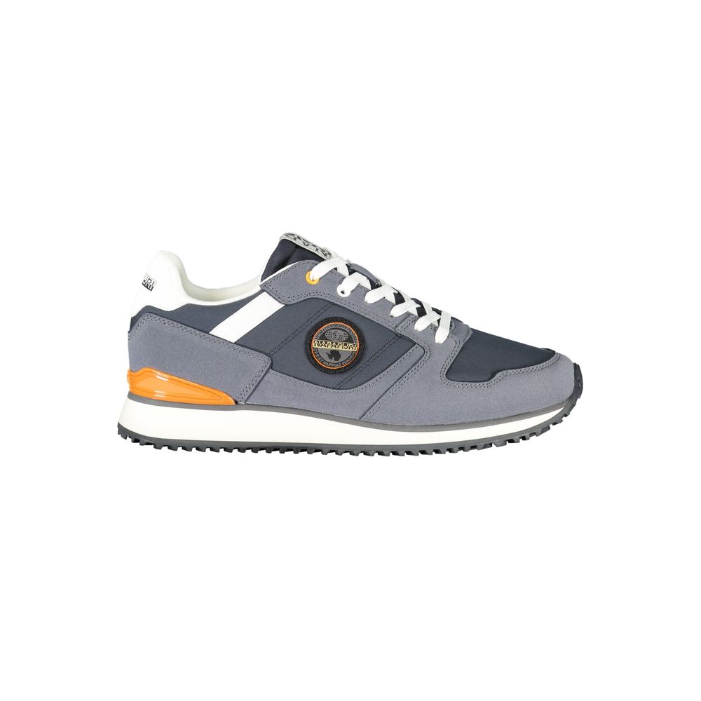 Blue Polyester Men's Sneaker