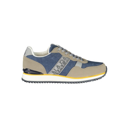 Blue Polyester Men's Sneaker