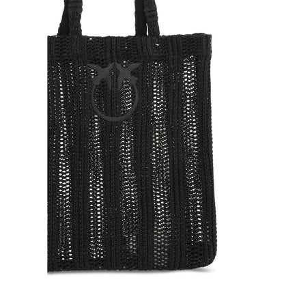 Black Raffia Shoulder Bag