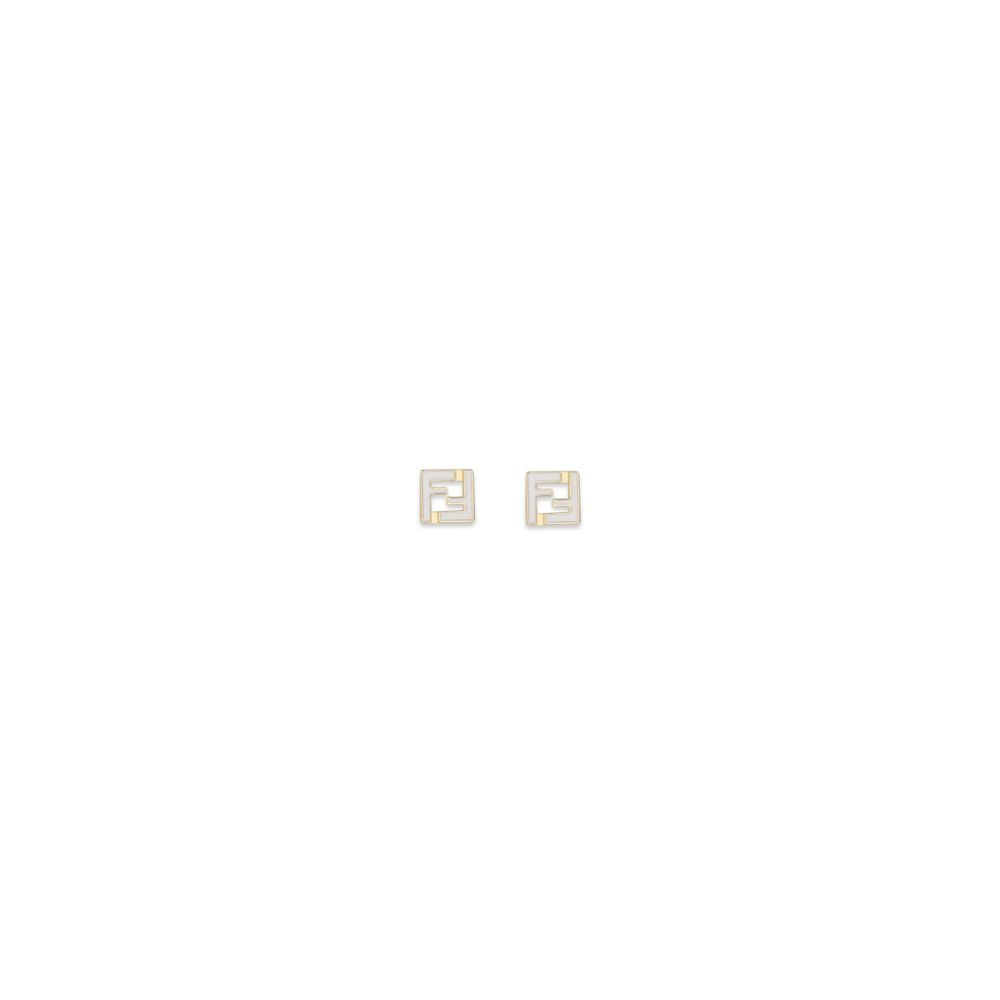 White Brass Earrings