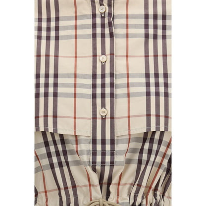 Beige Cotton Casual Dress