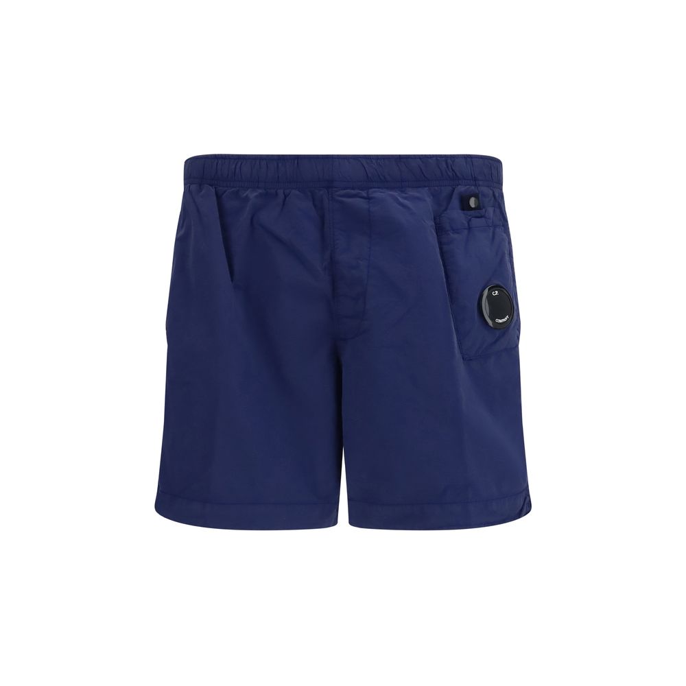 Blue Nylon Short And Mini Shorts