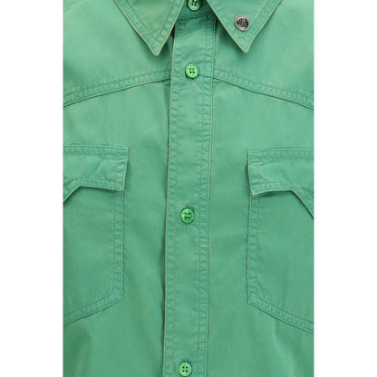 Bicolor Cotton Shortsleeve Shirt