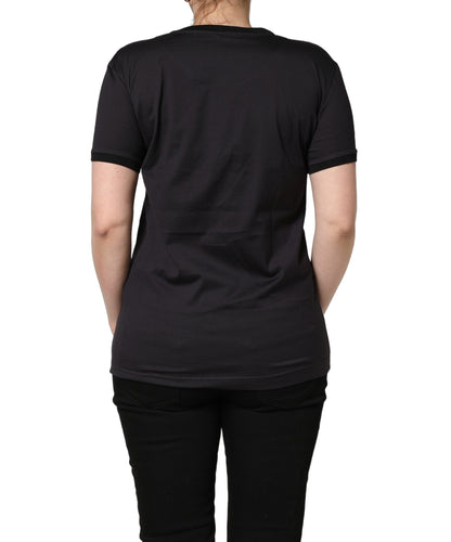 Black #IAMACHRISTMASTREE Print Cotton T-shirt