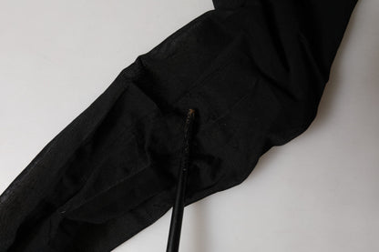 Black Sheer Nylon Thigh High Stockings Socks