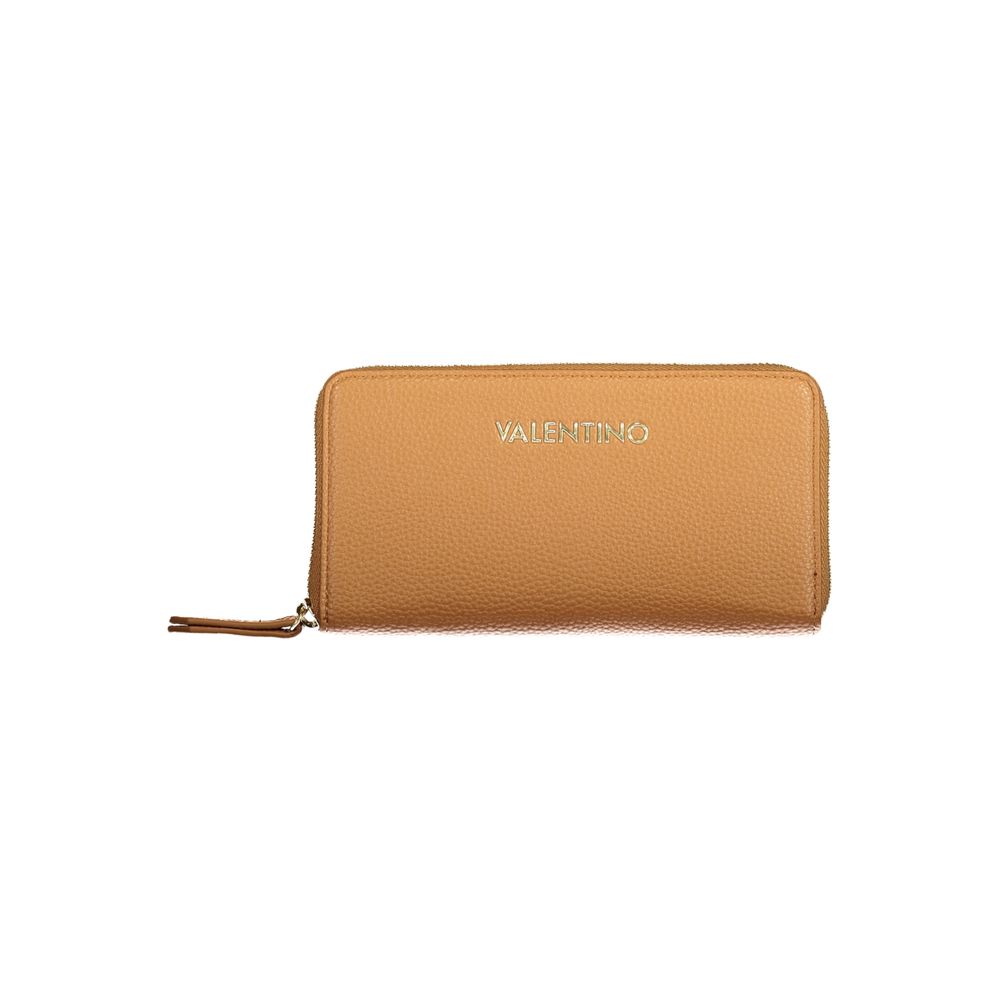 Brown Polyurethane Women's Wallet