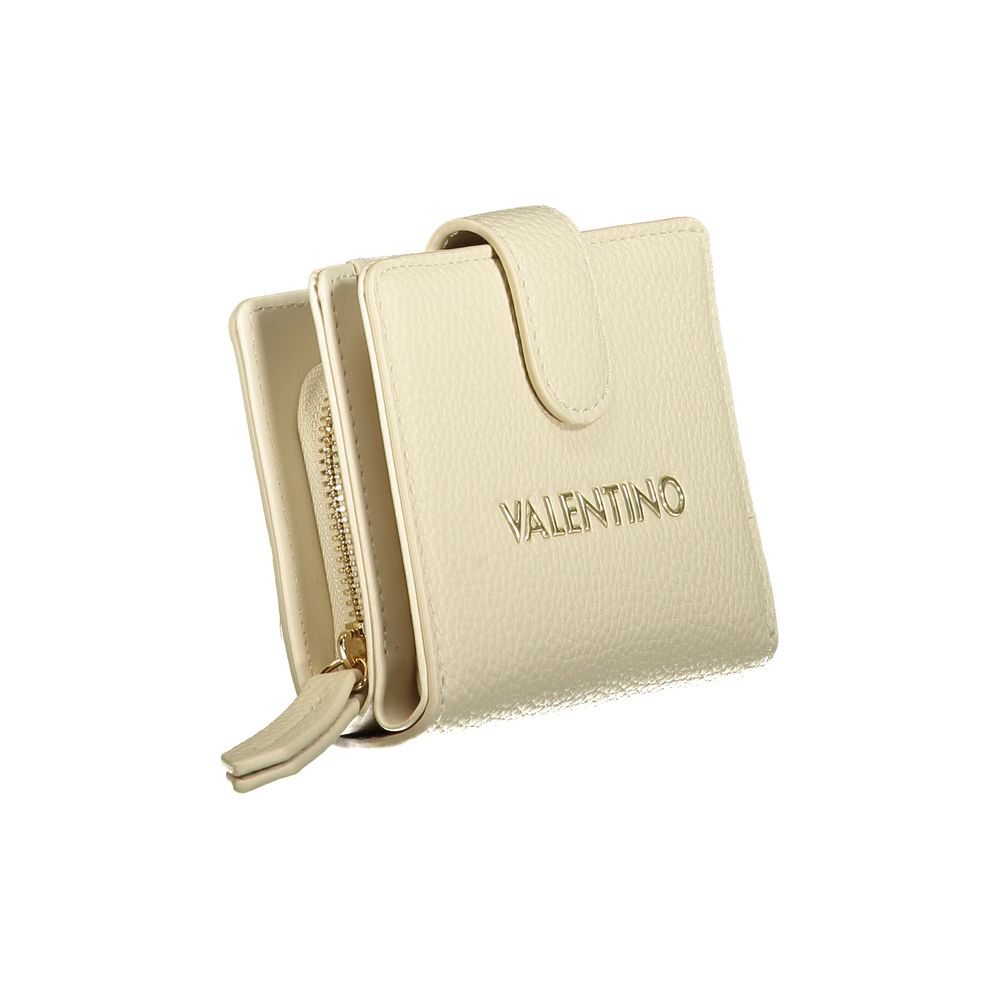 Beige Polyurethane Womens Wallet