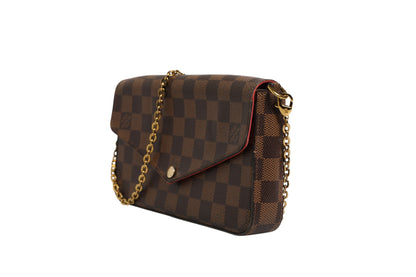 Damier Ebene Pochette Felice Chain Wallet