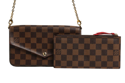 Damier Ebene Pochette Felice Chain Wallet