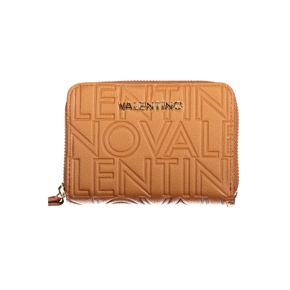 Brown Polyurethane Women's Wallet