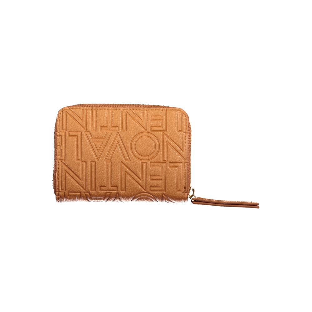 Brown Polyurethane Women's Wallet